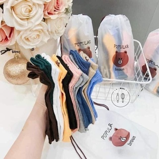 Set 10 đôi tất/vớ gấu kèm túi