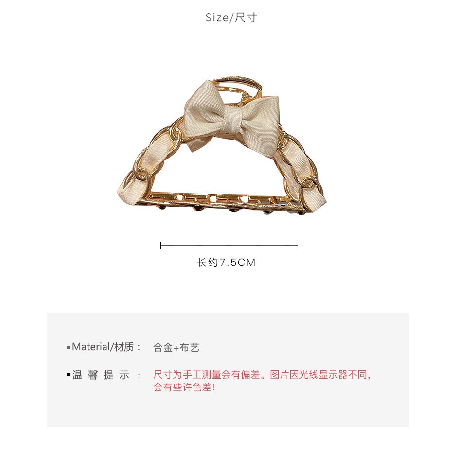 Kẹp Tóc Gấp Hình Nơ Ngọt Ngào Phong Cách Hàn Quốc