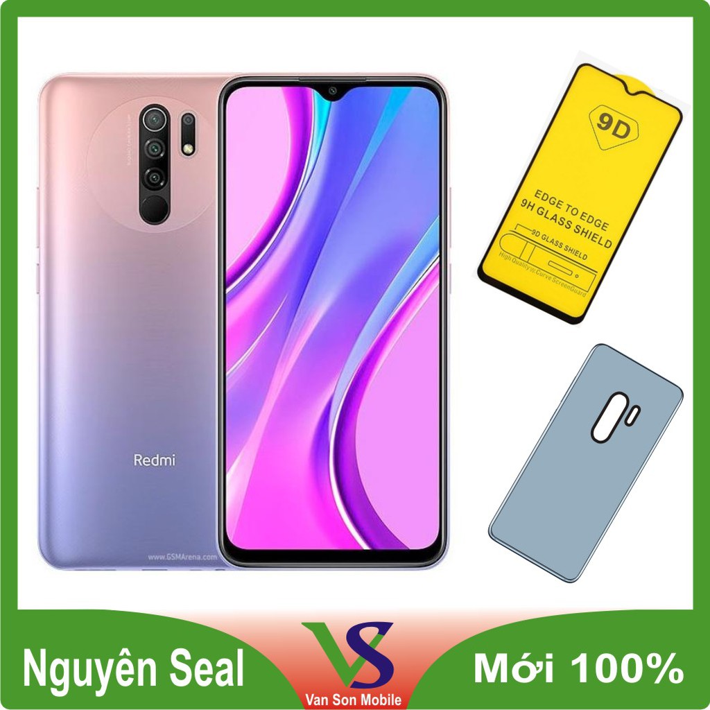 điện thoại Xiaomi Redmi 9 128GB/4GB - Hàng Nhập Khẩu + Cường lực + Ốp silicon