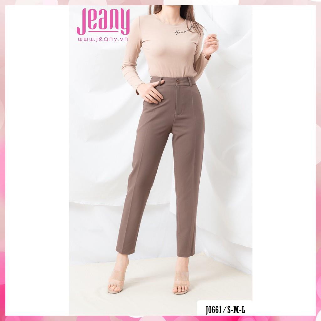 Quần Tây Nữ Thời Trang Màu Nâu J0661 - Jeany Đẹp Chính Hãng
