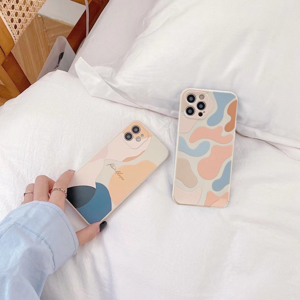Ốp điện thoại silicon họa tiết morandis graffiti sành điệu cho Samsung A03S A12 A11 A30 A20 A50 A51 A30S A50S J7 Pro