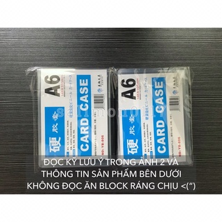 Toploader size A6 đựng polaroid pola card postcard bọc thẻ bài tranh ảnh nhựa cứng