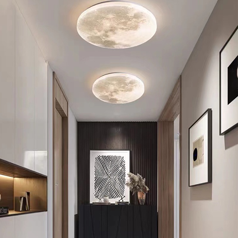 Đèn trang trí phòng ngủ led / phòng khách hình mặt trăng phong cách bắc âu tối giản hiện đại sáng tạo