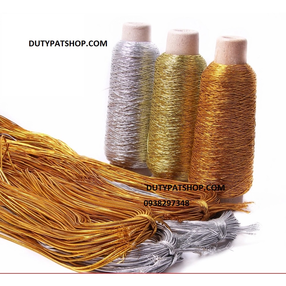 Cuộn 300met dây thun kim tuyến co giản size 0.8mm / bó 150m dây thun kim tuyến co giản size 1.2mm -1,5mm