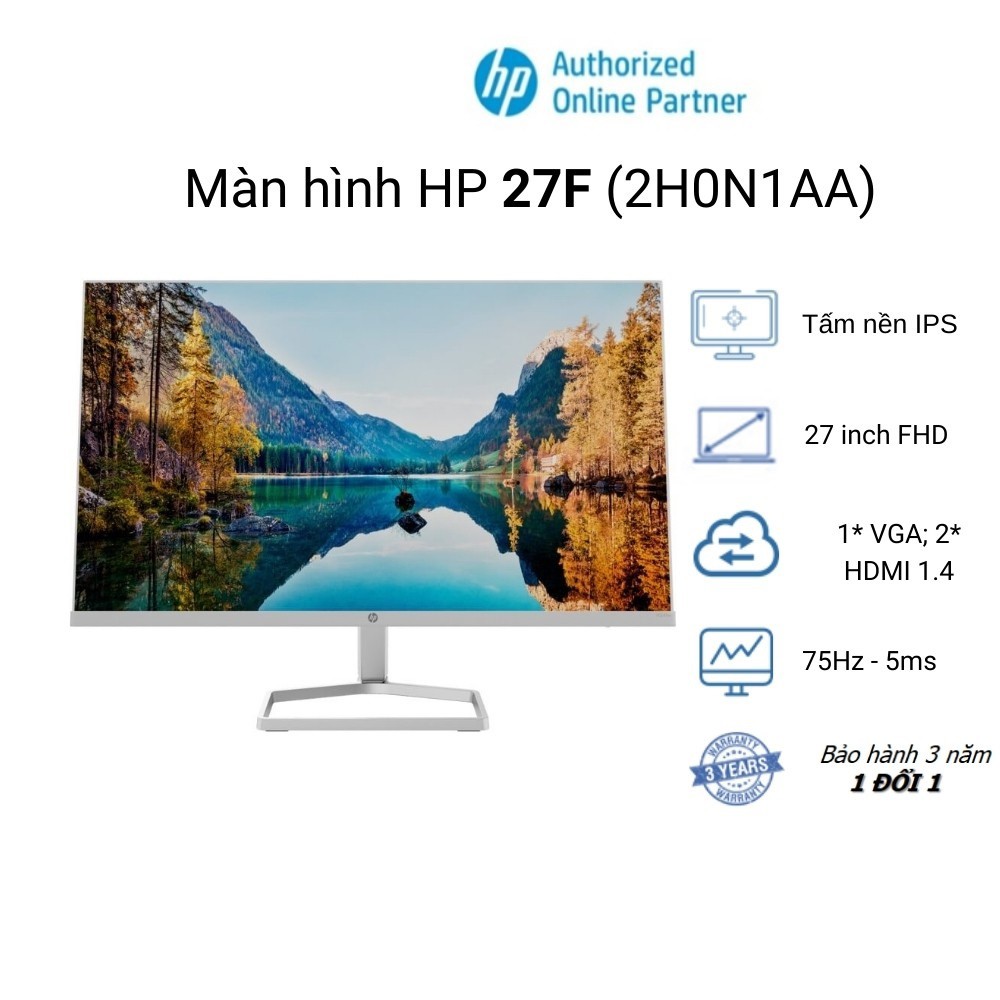 Màn hình HP M27fw (2H1B1AA) / HP M27f (2H0N1AA) 27 inch FHD Hàng Chính Hãng