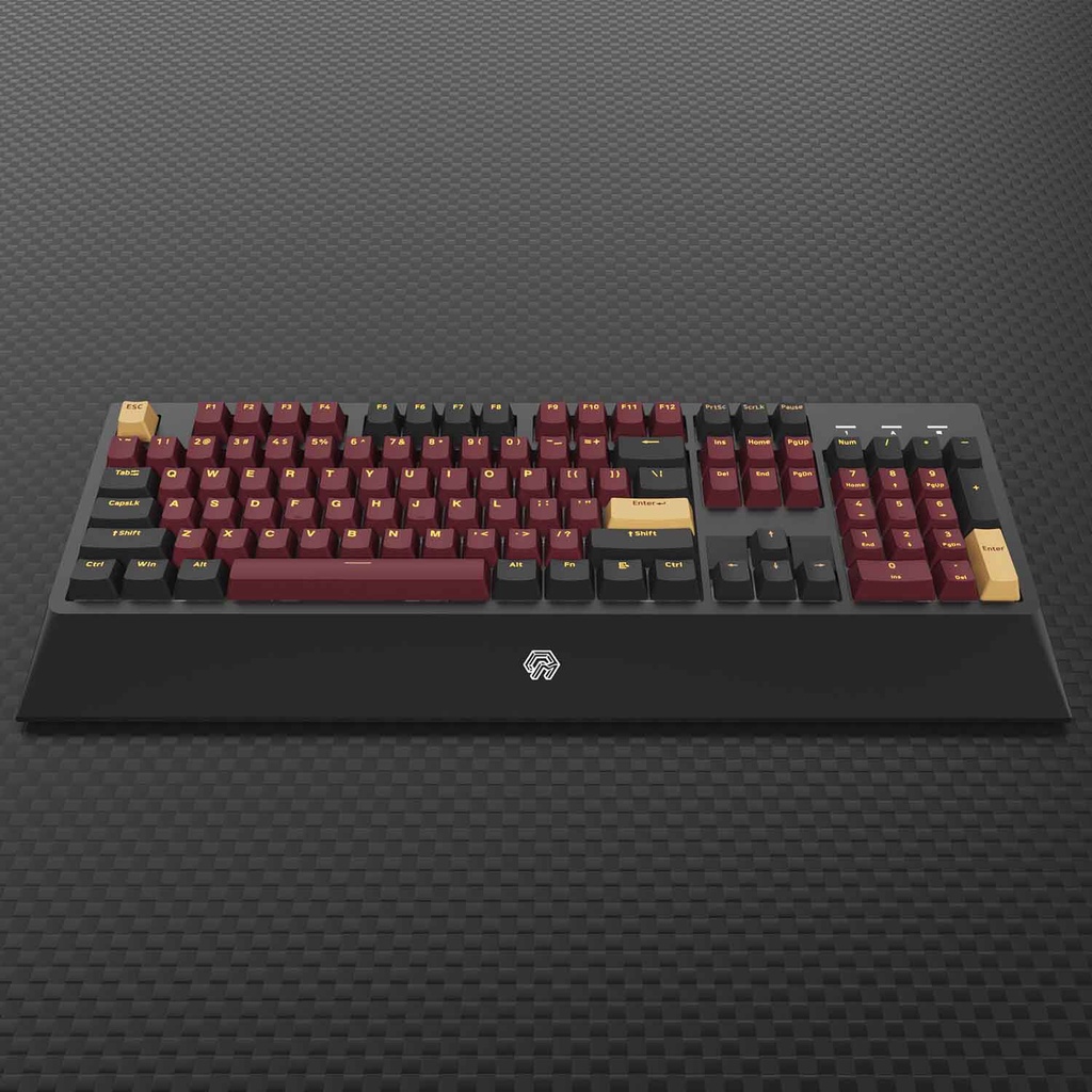 Bàn phím cơ AKKO Mojike GK1 Black Red LED trắng/ Akko switch v2/ keycap PBT Double-Shot chính hãng