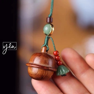 Móc treo chuông U Minh gỗ đàn hương đem lại may mắn bình an như món quà của Phật (treo điện thoại, túi, ...) (ULing)