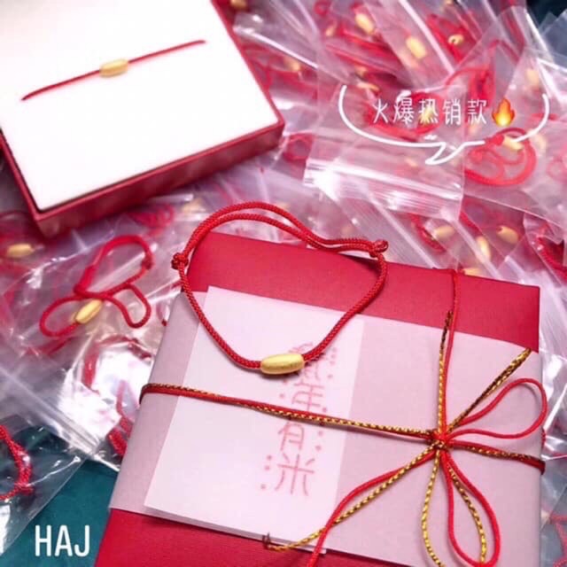 Lắc tay hạt gạo - loại xi vàng