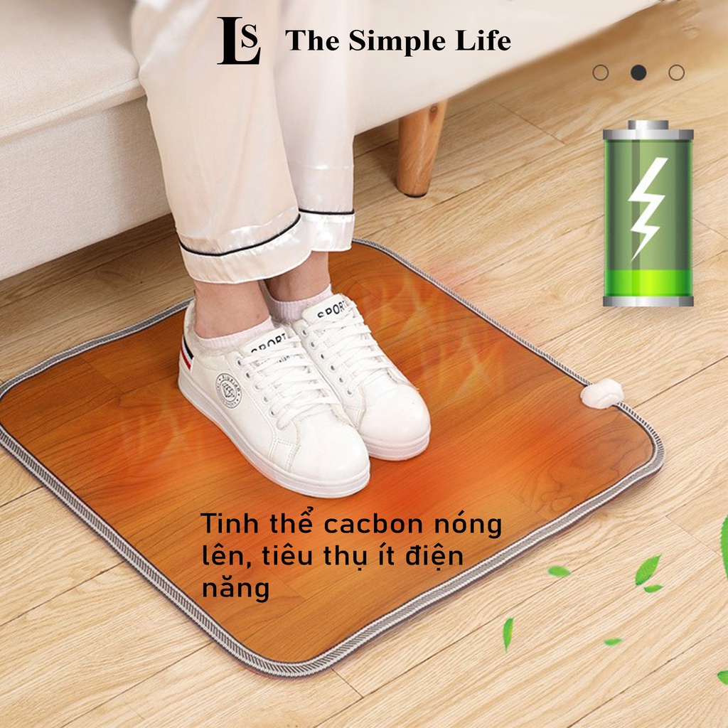 Thảm sưởi ấm chân bằng điện, thảm sưởi ấm chó mèo chống trượt, thiết bị giữ ấm cho mùa đông cao cấp,đa năng [CHÍNH HÃNG]