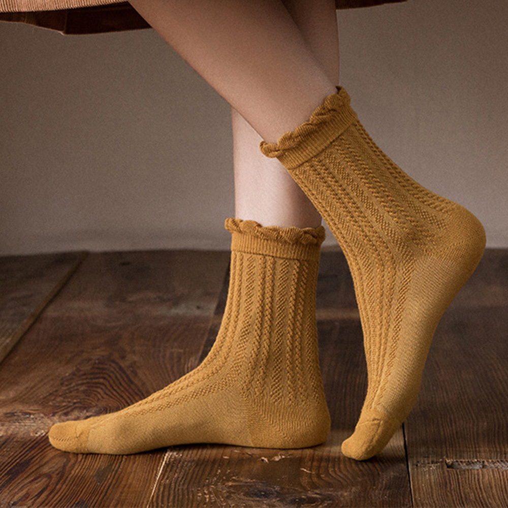 Vớ cotton viền ren xinh xắn dễ thương dành cho nữ