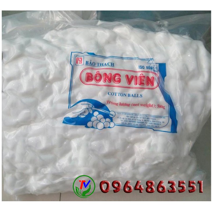 Bông viên y tế Bảo Thạch [túi 500g]