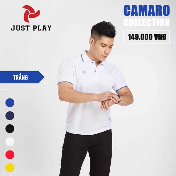 (7 mẫu áo ) Áo polo Justplay Camaro,Áo Polo Beyono Power ,thoáng mát ,thấm hút mồ hôi tốt