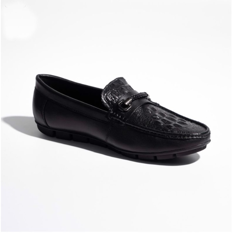 Giày Tây Nam Xỏ Sip On Leather Shoes Franko  Màu Đen Big Size-44 45 46 47 48-