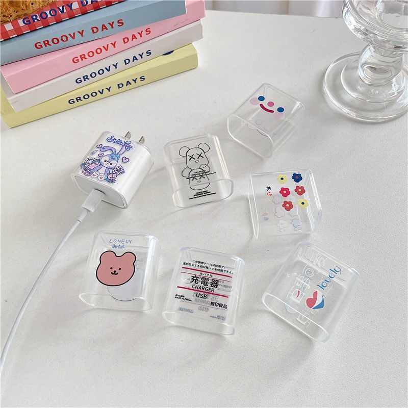 Vỏ trong suốt bảo vệ đầu sạc nhanh 18w / 20w cho Iphone 11Pro 12