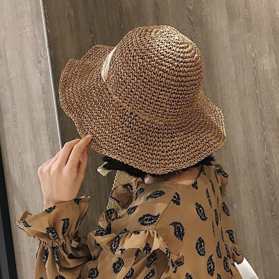 Mũ Ren Chống Nắng Thiết Kế Đơn Giản Thời Trang Đi Biển Xinh Xắn