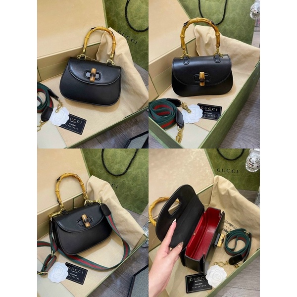 sale Túi xách nữ cầm tay đeo chéo G/C quai trúc size 21