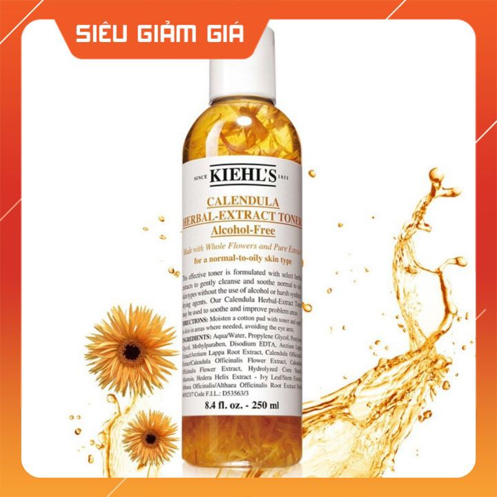 Toner hoa cúc Kiehl’s Calendula Herbal Extract Alcohol 250ml/500ml- Tone trắng da | BigBuy360 - bigbuy360.vn