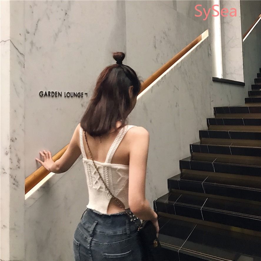 Áo Hai Dây Dệt Kim Thời Trang Mùa Hè Dành Cho Nữ