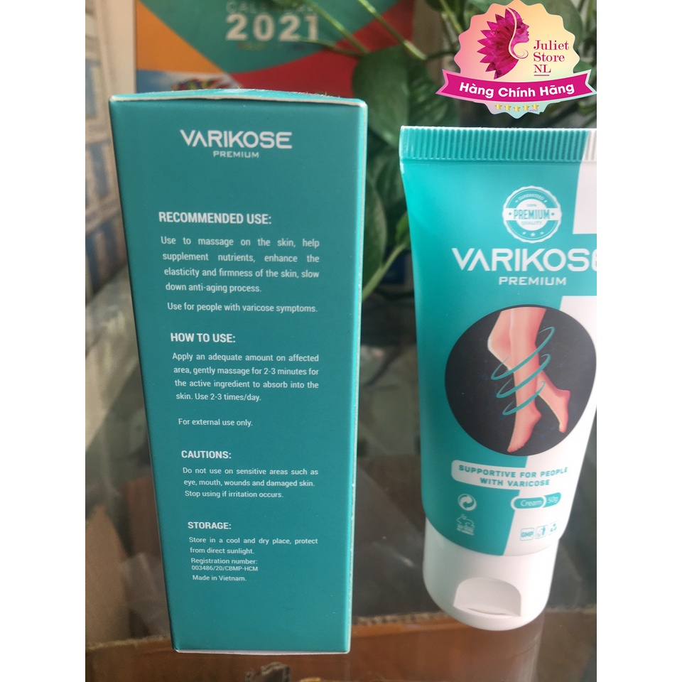 [CHÍNH HÃNG] VARIKOSE KEM BÔI ĐẨY LÙI SUY GIÃN TĨNH MẠCH TĂNG TUẦN HOÀN MÁU GIẢM ĐAU NHỨC CƠ CHÂN HIỆU QUẢ AN TOÀN