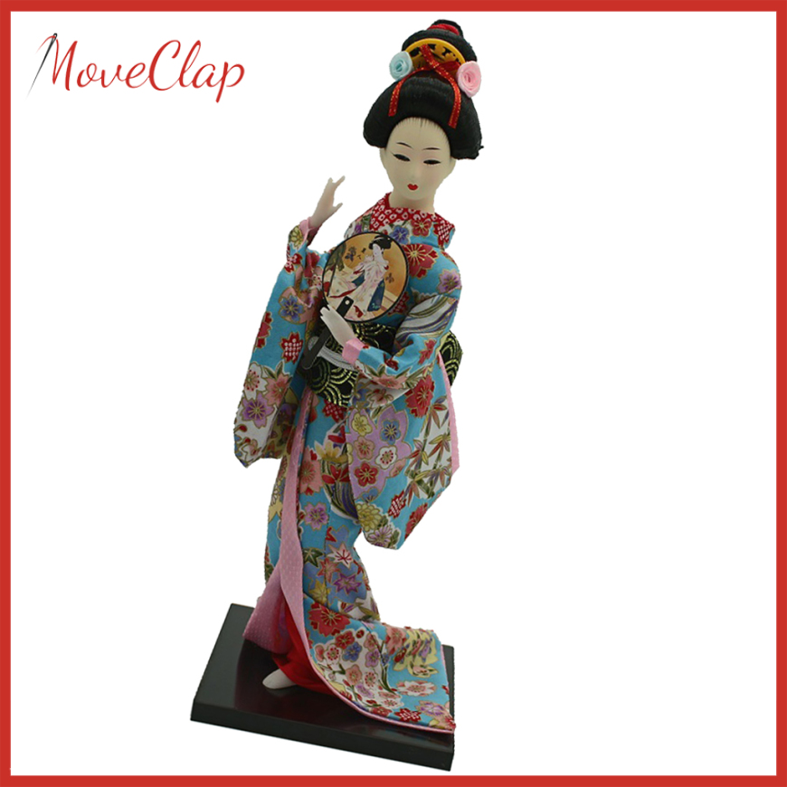 Búp Bê Geisha Mặc Kimono 12inch Trang Trí