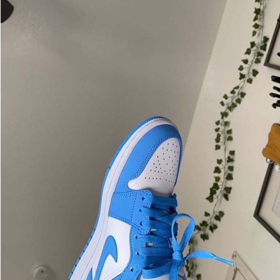 Giày Thể Thao Nam Nữ Giá Rẻ, Giày Sneaker Nike Air Jordan 1 Unc Blue Low, JD1 Xanh Dương Cổ Thấp Da Cao Cấp Thoáng Khí | BigBuy360 - bigbuy360.vn