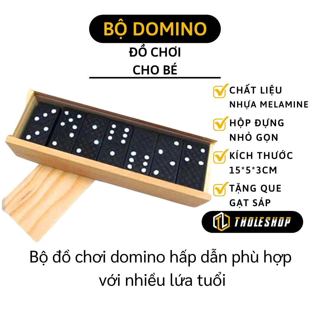 Đồ Chơi Domino - Đồ Chơi Giáo Dục Có Hộp Ngoài Được Làm Chất Liệu Gỗ Tự Nhiên 6180