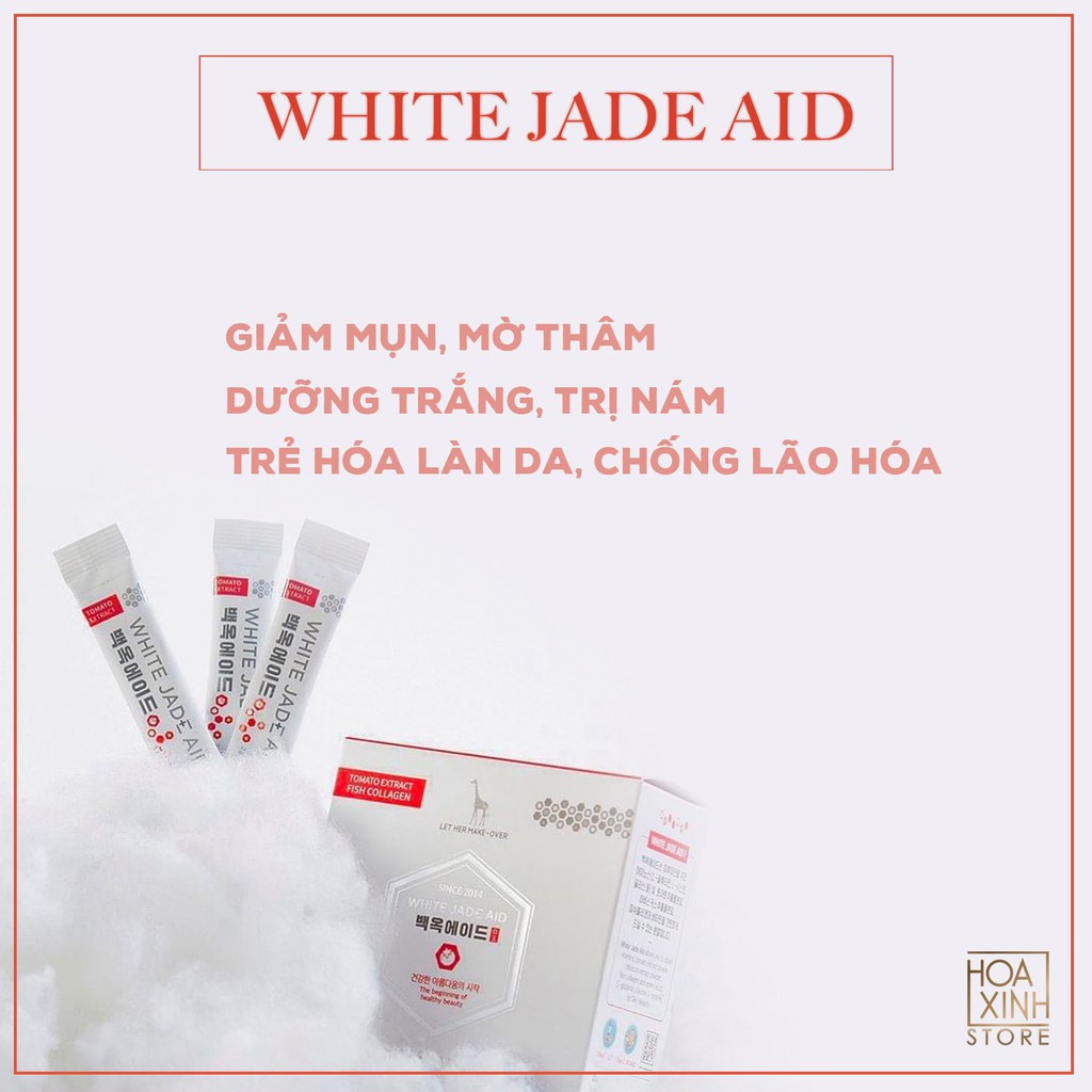 [CHÍNH HÃNG TẠI HOA XINH] Collagen Trắng Da White Jade Aid Hàn Quốc (HỘP/30 tuýp) - Nhập Khẩu Hàn Quốc | BigBuy360 - bigbuy360.vn