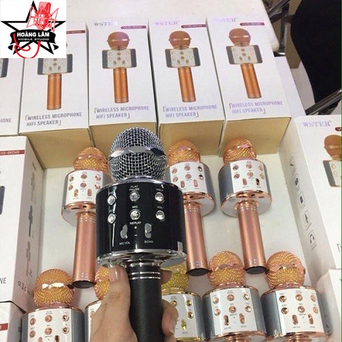 Micrro hát karaoke tích hợp loa Bluetooth WS 858  - Chất lượng theo thương hiệu