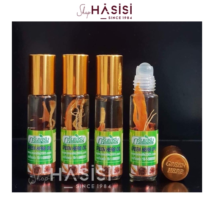 Dầu Lăn Thảo Dược Thái Lan NOVOLIFE - Green Herb Oil 8cc