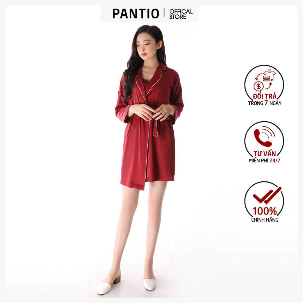 Áo khoác ngủ mặc ở nhà dài tay buộc thắt nơ BAC52263 - PANTIO