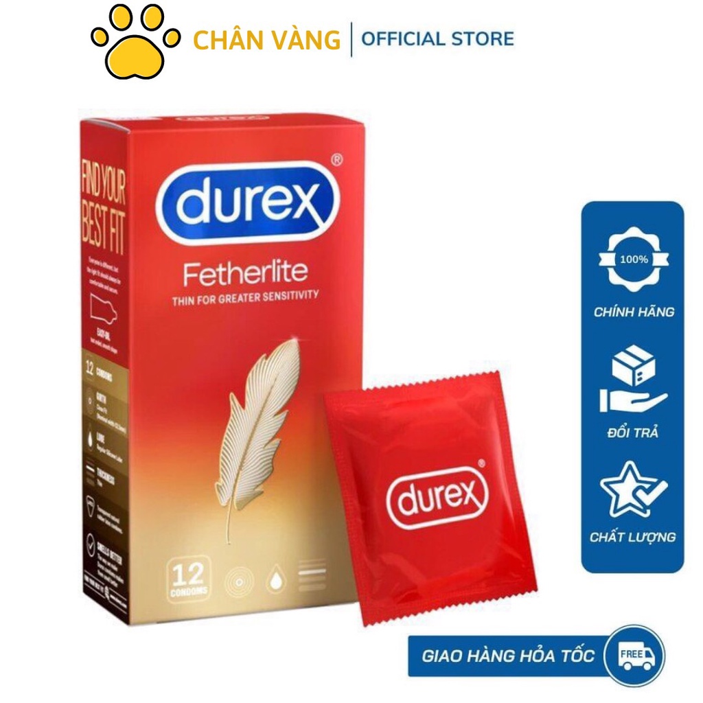 Combo 2 hộp bao cao su durex kingtex và Fetherlite chính hãng