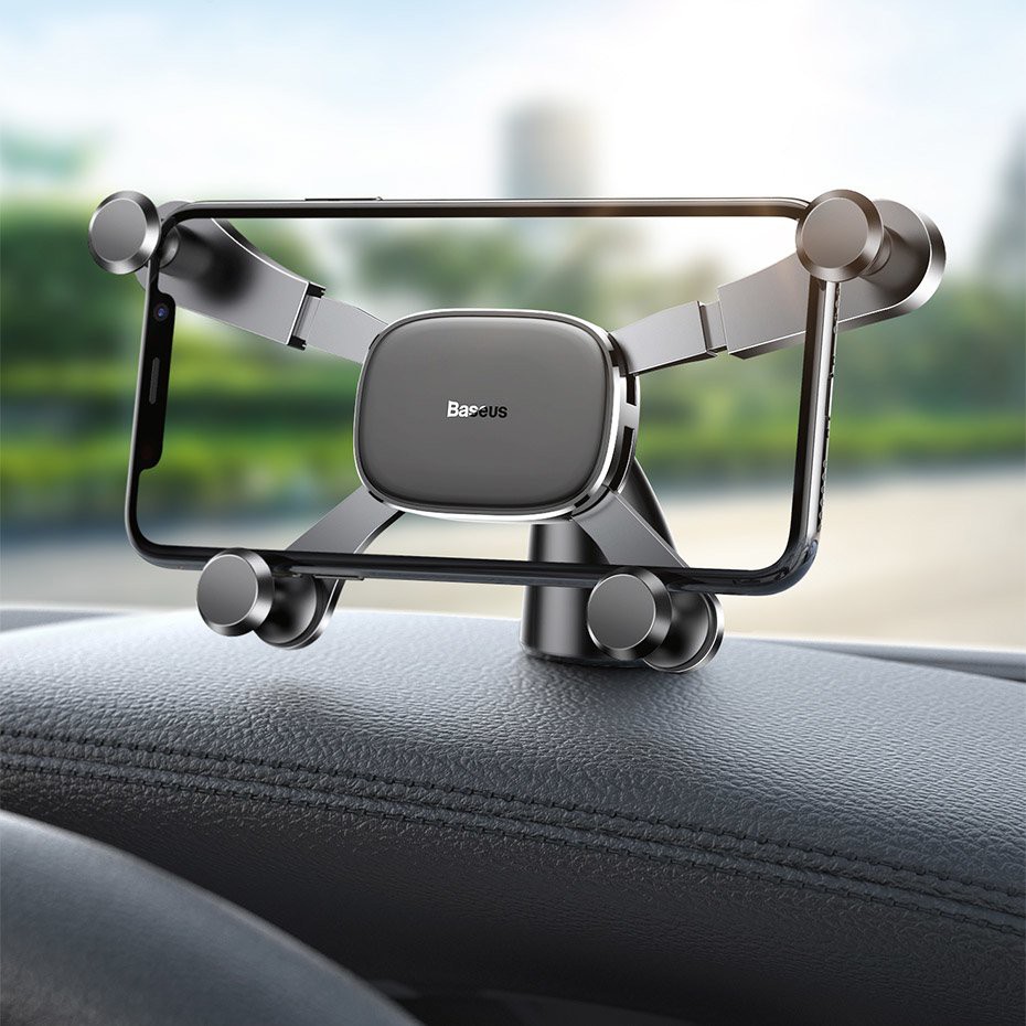 Giá đỡ điện thoại ô tô Baseus Horizontal Gravity Car Mount Black