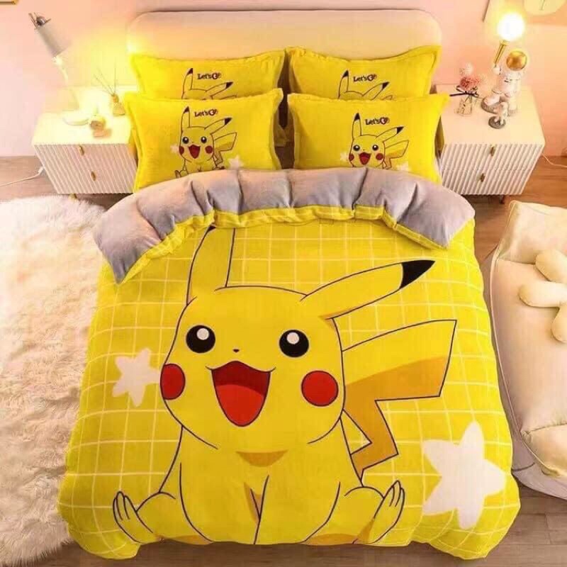 bộ nỉ nhung 3D pikachu