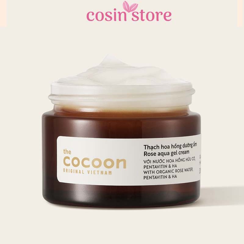 Kem dưỡng Cocoon thạch hoa hồng 30ml giúp nuôi dưỡng và khóa ẩm cho da Cosin Store