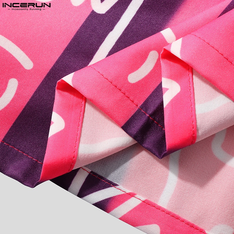 Set áo sát nách và quần dài INCERUN in họa tiết dành cho nam