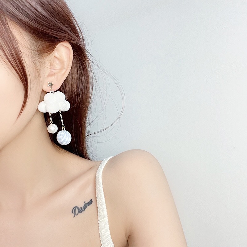 Bông Tai Hình Đám Mây/ Ngôi Sao/ Đám Mây Thời Trang Kiểu Vintage Cho Nữ
