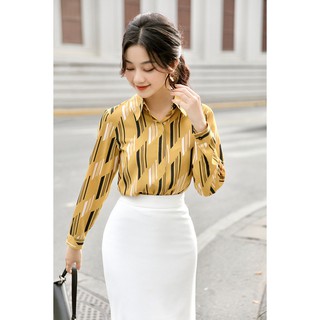Áo Sơ Mi Lụa Black Yellow