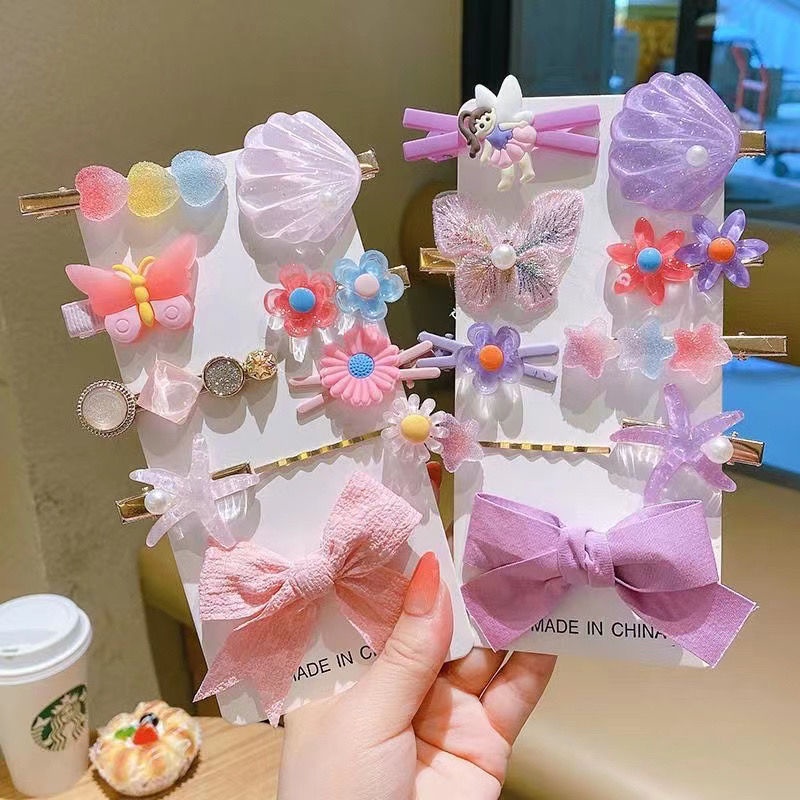 Kẹp Tóc Nơ Cỡ Nhỏ Không Gây Đau Kiểu Hàn Quốc Dễ Thương Cho Bé Gái