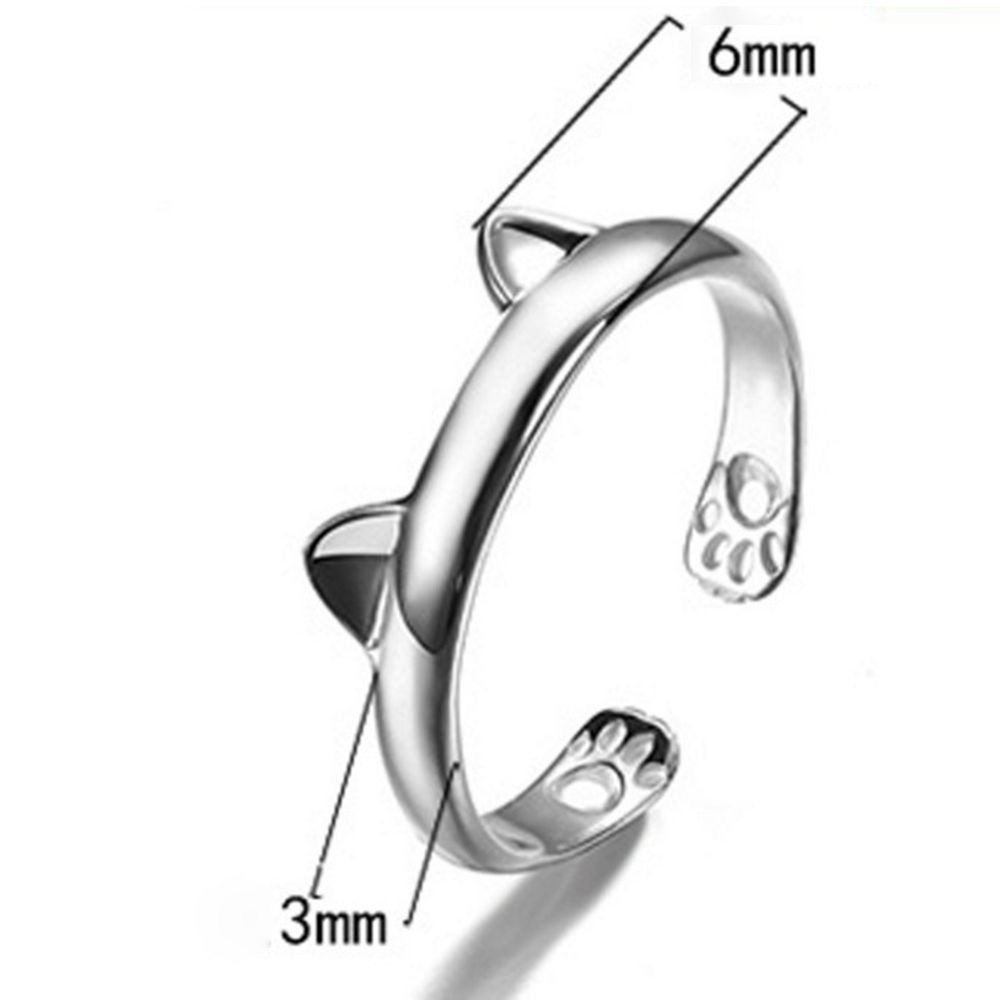 Nhẫn Mở Tai Mèo Dễ Thương