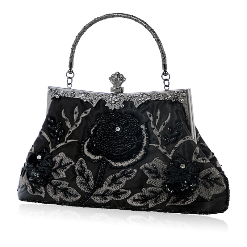 Ví Cầm Tay Đính Hạt Kim Sa Lấp Lánh Thanh Lịch Dành Cho Nữ