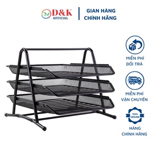 Khay tài liệu 3 tầng sắt deli 9181 cực đẹp cực bền giúp nơi học tập làm việc thêm gọn gàng chuyên nghiệp