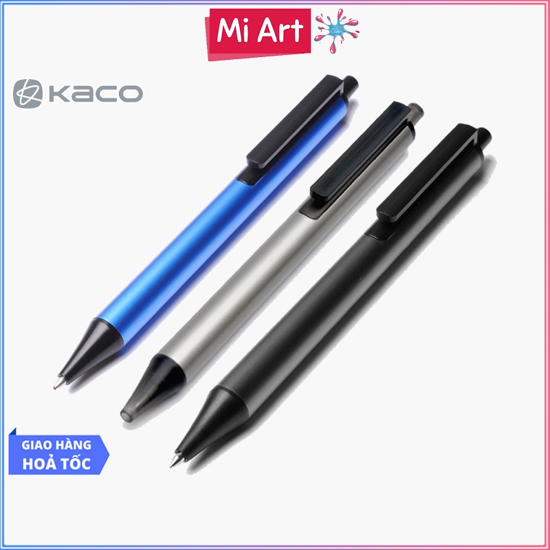 [Hỏa Tốc HCM] Bút Bi Gel Mực Đen KACO TUBE Vỏ nhôm - 0.5mm