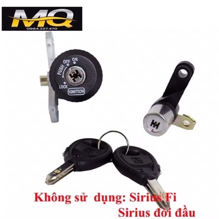 BỘ Ổ KHOÁ XE SIRIUS 2006-2014 (6 CẠNH GỒM KHOÁ  ĐIỆN VÀ KHOÁ YÊN)