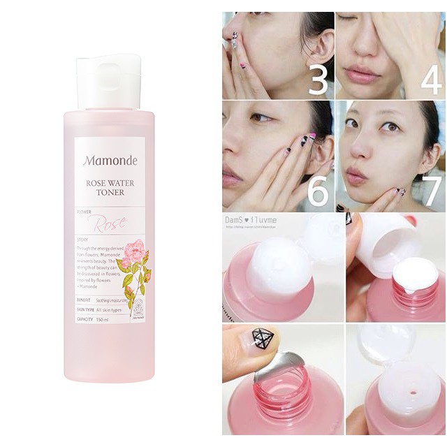 [Mẫu Mới] Nước hoa hồng mamonde rose water