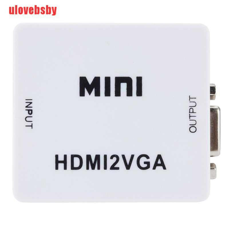 [ulovebsby]VGA To HDMI Full HD Video 1080P Converter Box Adapter For PC Laptop DVD HDTV