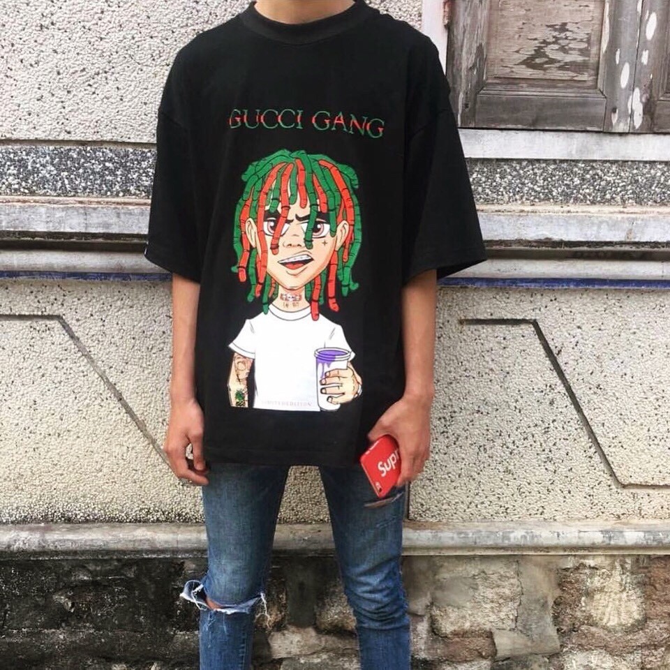 Áo Thun Tay Lỡ GUCCI GANG