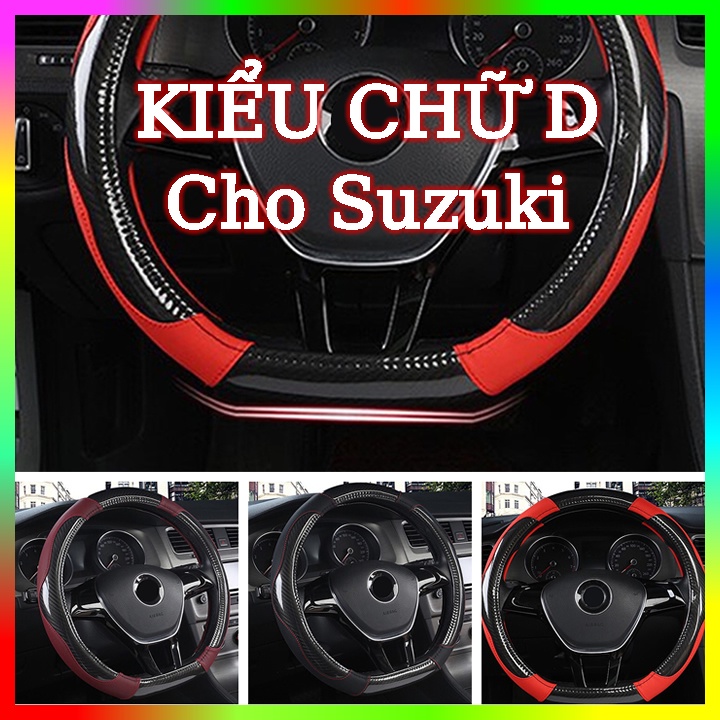 Bọc Vô Lăng D Cut Cho Suzuki XL7, Kia Seltos, Ertiga Sport, Các Dòng Vô Lăng Vát