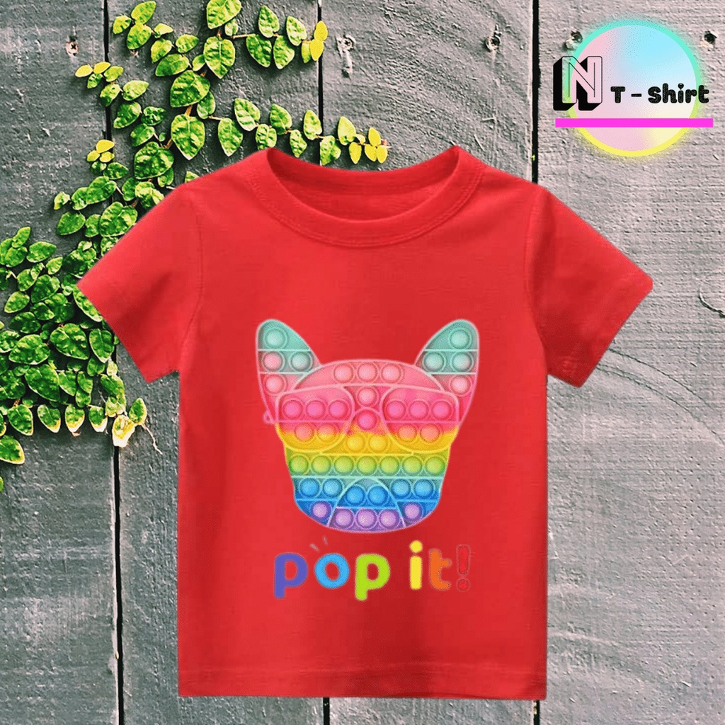 Áo thun bé trai và bé gái in hình đồ chơi pop it ngộ nghĩnh dễ thương , Áo cotton mặc mát thoải mái NTShirt 02