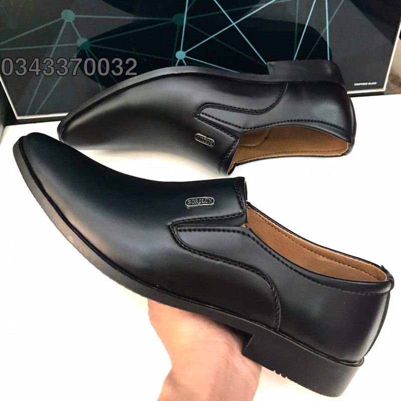 Giày công sở nam phom đẹp, mẫu mới, da mềm , màu đen sang trọng lịch lãm , mã GT001