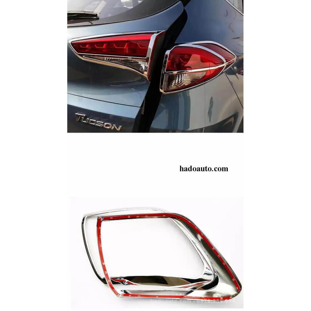 ốp Đèn Pha Hậu Tucson 2016 2017 2018 2019 2020 2021 Mạ Crom
